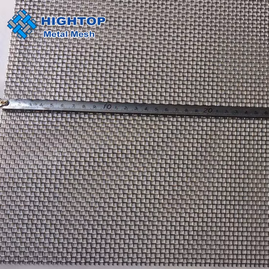 10 mícrons 20 40 60 80 100 150 200 malhas folha tecida titânio da rede de arame de 75 mícrons